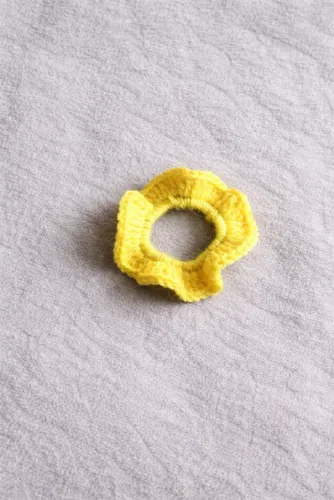 A yellow scrunchie for your hair