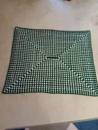 Green and White Blanket