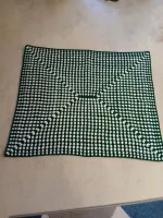 Green and White Blanket