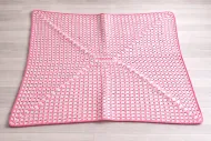 Dark Pink and White Blanket