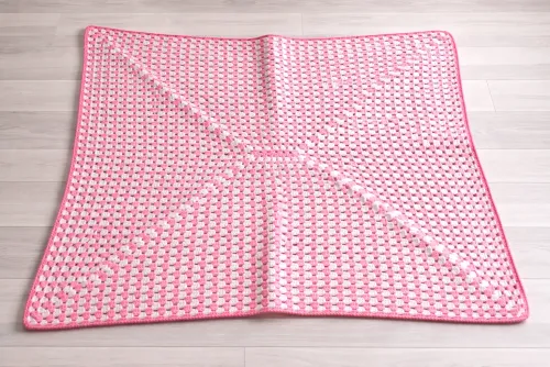 Dark Pink and White  Blanket