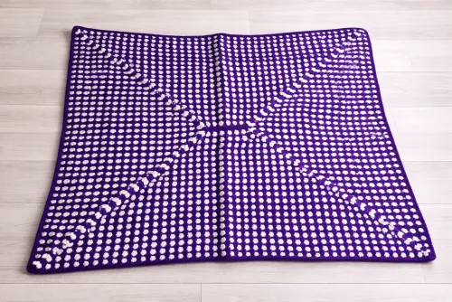 Dark Purple And White Blanket